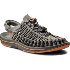 Sandały KEEN - Uneek Flat 1016901 Gargoyle/Burnt Orange. Szare sandały męskie Keen, ze skóry ekologicznej, bez zapięcia. Za 409,95 zł.