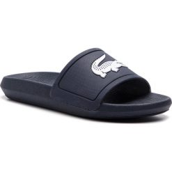 Klapki Lacoste Croco Slide 119 3 Cfa 7-37CFA0005092. Niebieskie klapki damskie Lacoste, bez wzorów, bez obcasa. W wyprzedaży za 119,00 zł.