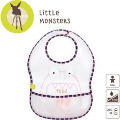 Lassig Śliniak wodoodporny 6-24m Little Monster koral - LTEXBEVA192. Szare śliniaki marki Lässig. Za 50,48 zł.