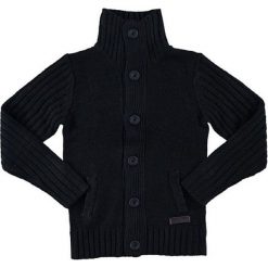 Kardigan w kolorze czarnym. Czarne swetry chłopięce SRK, Miss Girly, z aplikacjami, ze skóry, ze stójką. W wyprzedaży za 35,95 zł.