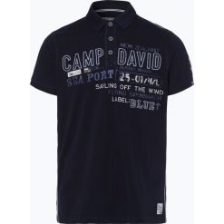 Camp David - Męska koszulka polo, niebieski. Niebieskie koszulki polo Camp David, m, z aplikacjami. Za 279,95 zł.