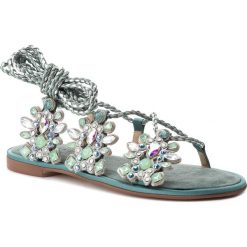 Sandały ALMA EN PENA - V19995 Suede Aqua. Szare klapki damskie Alma en Pena, bez wzorów, z tworzywa sztucznego, bez obcasa. W wyprzedaży za 349,00 zł.