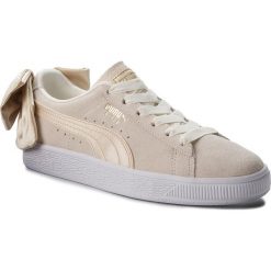 Sneakersy PUMA - Suede Bow Varsity Wn's 367732 03 Marshmallow/Metallic Gold. Brązowe półbuty damskie Puma, ze skóry. W wyprzedaży za 239,99 zł.