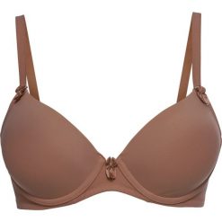 Biustonosz z usztywnianymi miseczkami bonprix czekoladowy. Pomarańczowe biustonosze bonprix, bez wzorów. Za 32,99 zł.
