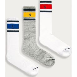 Polo Ralph Lauren - Skarpetki (3-pack). Skarpetki męskie Polo Ralph Lauren, z nadrukiem, z elastanu. W wyprzedaży za 89,90 zł.