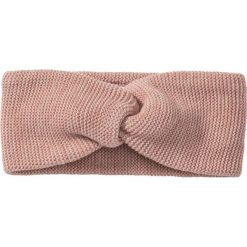 Opaska dzianinowa na czoło bonprix stary jasnoróżowy melanż. Różowe rękawiczki damskie bonprix, bez wzorów, z dzianiny. Za 29,99 zł.