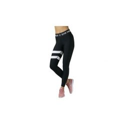 Legginsy i Rajstopy Gymhero Leggins WHITESTRIPES. Czarne rajstopy damskie marki Gymhero, bez wzorów. Za 149,99 zł.
