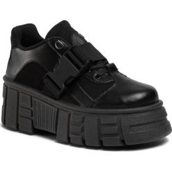 Sneakersy ALTERCORE - Cyber Black. Czarne półbuty damskie Altercore, na co dzień, bez wzorów, ze skóry ekologicznej, bez obcasa, na koturnie, bez zapięcia. Za 329,00 zł.