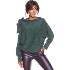 Sweter "Pia" w kolorze ciemnozielonym. Zielone bez kategorii marki 100% Maille, s, z dekoltem w łódkę. W wyprzedaży za 129,95 zł.