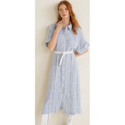 Mango - Sukienka Lara. Niebieskie sukienki damskie Mango, na co dzień, s, bez wzorów, z wiskozy, casualowe, bez kołnierzyka, bez rękawów, midi, rozkloszowane. Za 229,90 zł.
