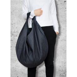 Torebki klasyczne damskie: torba HOBO – grafitowy jeans