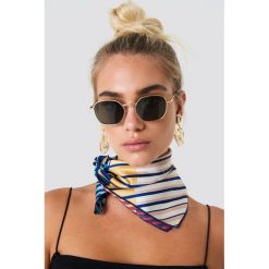 NA-KD Accessories Metalowe okulary przeciwsłoneczne - Gold. Czarne okulary przeciwsłoneczne damskie lenonki NA-KD Accessories. Za 80,95 zł.