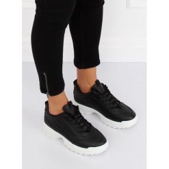 Buty sportowe czarne ASTIMA. Czarne buty sportowe damskie FunKee.pl, bez wzorów, z tkaniny, sportowe. Za 94,49 zł.