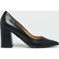 Solo Femme - Czółenka. Czarne buty ślubne damskie marki Solo Femme, ze skóry, na obcasie. W wyprzedaży za 239,90 zł.