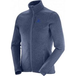Salomon Bluza Polarowa Bise Fz M Dress Blue/Night Sky M. Niebieskie bluzy męskie rozpinane marki Salomon, m, z polaru. W wyprzedaży za 349,00 zł.