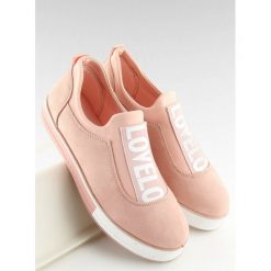Różowe Trampki damskie WINDALE. Różowe buty sportowe damskie FunKee.pl, z napisami, z tkaniny, sportowe. Za 83,99 zł.
