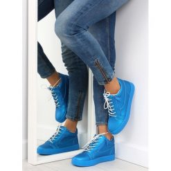 Buty sportowe damskie niebieskie 1413 BLUE. Niebieskie buty sportowe damskie obuwie damskie, z tkaniny. Za 97,88 zł.
