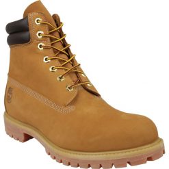 Timberland 6 Inch Boot 73540. Żółte buty trekkingowe męskie Timberland, na zimę, ze skóry, bez zapięcia. W wyprzedaży za 699,99 zł.