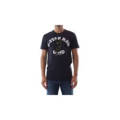 T-shirty z krótkim rękawem G-Star Raw D11852 A868 GRAPHIC 4. Niebieskie t-shirty męskie G-Star RAW, s, bez wzorów, retro, bez kołnierzyka, krótkie. Za 153,48 zł.