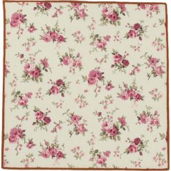 Beżowa Elegancka Męska Poszetka w Kwiaty -ALTIES- Kremowa, Motyw Florystyczny POSZALTTANIA0228. Brązowe poszetki męskie Alties, w kwiaty, z materiału, eleganckie. Za 16,90 zł.