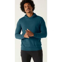 Bluza z kapturem Gym & Pilates 100 męska. Niebieskie bluzy męskie DOMYOS, xl, bez wzorów, z elastanu, klasyczne, z kapturem, bez rękawów, z kapturem. Za 59,99 zł.