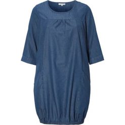 Zhenzi Tunika-sukienka Kora denim blue female niebieski 46/48 (M). Niebieskie sukienki damskie Zhenzi, s, bez wzorów, z gumy, eleganckie, z okrągłym kołnierzem, bez rękawów. Za 329,00 zł.