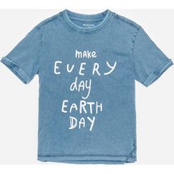 T-shirt z efektem sprania - Granatowy. Niebieskie t-shirty męskie Reserved, bez wzorów, bez kołnierzyka. W wyprzedaży za 19,99 zł.