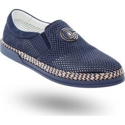 ESPADRYLE Baldinini. Niebieskie espadryle męskie Baldinini, z aplikacjami, ze skóry. Za 1789,00 zł.