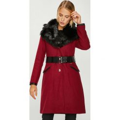 Guess Jeans - Płaszcz. Czarne płaszcze damskie marki Guess Jeans, s, w paski, z elastanu, klasyczne. W wyprzedaży za 799,90 zł.