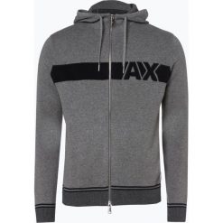 Armani Exchange - Kardigan męski, szary. Czarne swetry rozpinane męskie marki Armani Exchange, l, z materiału, z kapturem. Za 649,95 zł.