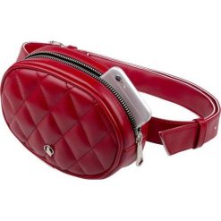 Pikowana nerka damska BN01 czerwona - Czerwony. Czerwone nerki damskie Milton, w paski, ze skóry, eleganckie, pikowane. Za 69,99 zł.