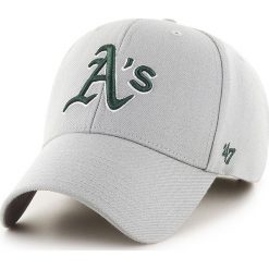 47brand - Czapka Oakland Athletics. Szare czapki męskie 47brand, bez wzorów, z wełny. Za 89,90 zł.