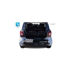 SMART FORTWO COUPE III, 2014- TORBY DO BAGAŻNIKA (2 SZT) KJUST - 7049002. Czarne torby podróżne KJUST, bez wzorów, z kauczuku, klasyczne. Za 399,00 zł.