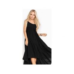 Sukienka Maxi Paola. Czarne sukienki damskie Martino demi, l, bez wzorów, z elastanu, z dekoltem na plecach, bez rękawów, maxi. Za 479,00 zł.