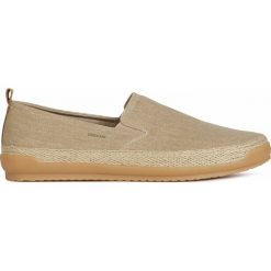 Geox Mondello Espadryle Beżowy. Brązowe espadryle męskie Geox, bez wzorów, z materiału. Za 411,95 zł.