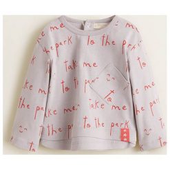 Mango Kids - Longsleeve dziecięcy Duran4 80-104 cm. Szare t-shirty chłopięce marki Mango Kids, bez wzorów, z bawełny, bez rękawów. W wyprzedaży za 19,90 zł.