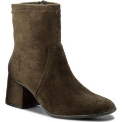 Botki TAMARIS - 1-25345-39 Olive 722. Szare botki damskie na obcasie marki Tamaris, z materiału. W wyprzedaży za 159,00 zł.