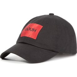 Czapka z daszkiem HUGO - Men-X 50415359 001. Czarne czapki męskie HUGO, bez wzorów, z bawełny. W wyprzedaży za 129,00 zł.