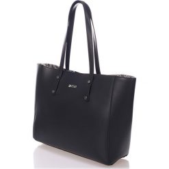 Torebki klasyczne damskie: Skórzana torebka w kolorze czarnym – 50 x 42 x 10 cm