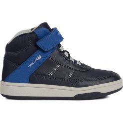 Geox - Buty dziecięce J Maltin B. Niebieskie trampki chłopięce Geox, bez wzorów, z gumy, sportowe, bez zapięcia. W wyprzedaży za 129,90 zł.