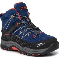 Trekkingi CMP - Kids Rigel Mid Trekking Shoes Wp 3Q12944 Marine/Tango 05MD. Niebieskie śniegowce chłopięce CMP, bez zapięcia. W wyprzedaży za 189,00 zł.