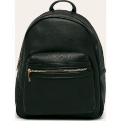 Answear - Plecak. Czarne plecaki damskie ANSWEAR, bez wzorów, ze skóry ekologicznej, eleganckie. W wyprzedaży za 69,90 zł.