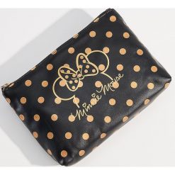 Kosmetyczki damskie: Kosmetyczka ze skóry ekologicznej MINNIE MOUSE - Czarny