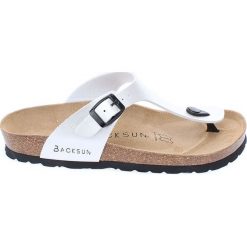 Buty damskie: Japonki w kolorze srebrnym