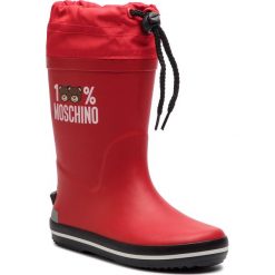 Kalosze MOSCHINO - 26278 D Rosso. Czerwone kalosze dziewczęce marki MOSCHINO. W wyprzedaży za 299,00 zł.