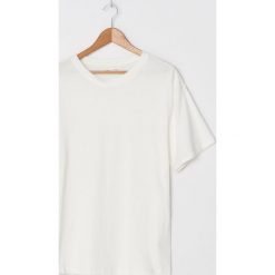T-shirt oversize z bawełny organicznej - Kremowy. Białe t-shirty damskie House, s, bez wzorów, z bawełny, bez kołnierzyka. Za 29,99 zł.