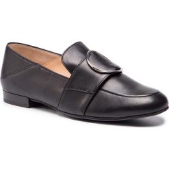 Półbuty HÖGL - 7-101610 Black 0100. Czarne półbuty damskie HÖGL, na co dzień, z aplikacjami, ze skóry, bez obcasa, na płaskiej podeszwie, bez zapięcia. W wyprzedaży za 429,00 zł.