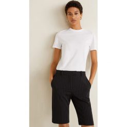 Mango - Top. Białe topy damskie marki Mango, xs, z bawełny, z okrągłym kołnierzem. Za 29,90 zł.
