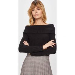 Armani Exchange - Sweter. Czarne swetry damskie Armani Exchange, s, bez wzorów, z elastanu, bez rękawów. W wyprzedaży za 269,90 zł.