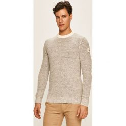 Calvin Klein - Sweter. Szare swetry męskie Calvin Klein, s, bez wzorów, z bawełny, z okrągłym kołnierzem, bez kaptura. Za 599,90 zł.